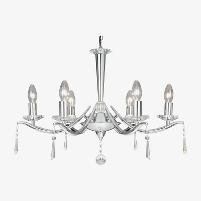 The Range Cartagena Chrome 6Lt Pendant  - Chrome