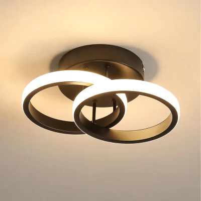The Range 22W Modern LED Ceiling Light 3000K Warm - black white