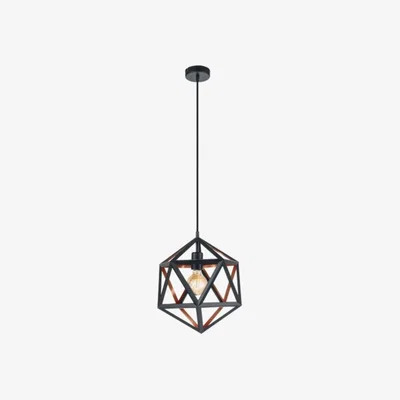 The Range Embleton 1 Black and Copper Star Pendant - Black