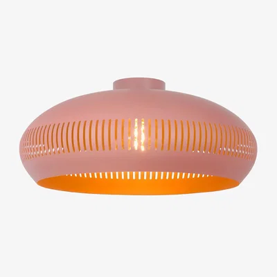 The Range Rayco Vintage Flush Ceiling Light Pink - Pink