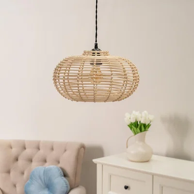 The Range Romy Natural Rattan Easy Fit Ceiling Light Shade - Neutral