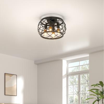 The Range Nest-Shaped Metal Frame Ceiling Light - Black
