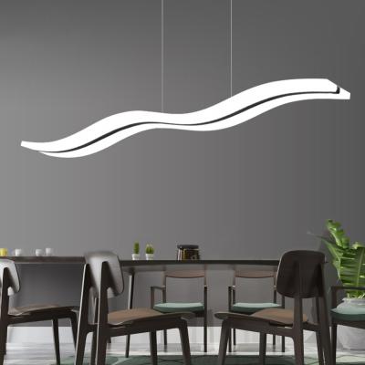 The Range Modern Minimalist Wavy Ceiling Light - White / Cool White