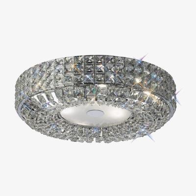 The Range Enya Flush Ceiling 6 Light Polished Chrome, Crystal - Polished Chrome