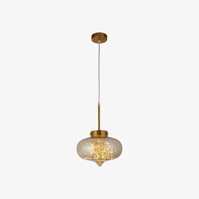 The Range Freetown Amber Pendant - Brass
