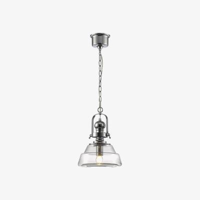 The Range Reyna Small Dome Ceiling Pendant E27 Polished Chrome, Clear Glass - Polished Chrome