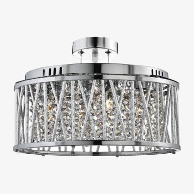 The Range Elise 5 Light Ceiling Pendant Chrome with Crystals, G9 - Chrome