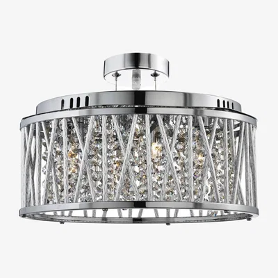 The Range Elise 5 Light Ceiling Pendant Chrome with Crystals, G9 - Chrome