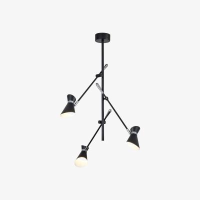 The Range 3 Light Ceiling Pendant Matt Black - Black
