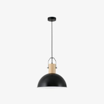 The Range Margot 1 Light Dome Ceiling Pendant - Black