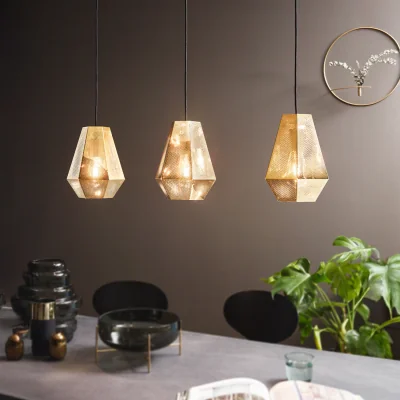 The Range Eglo Chiavica Brass Steel Pendant Light Vintage Design - Gold