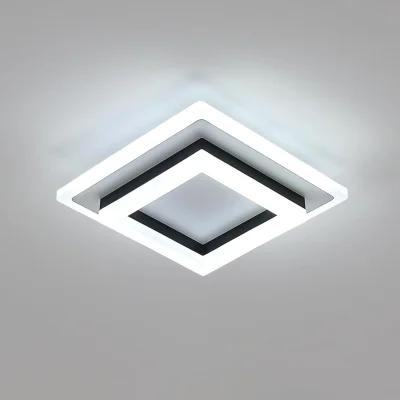 The Range GOECO LED Ceiling Light 24W Modern LED Ceiling Light Square 6500K - Black