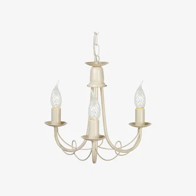 The Range Minster Chandelier 3 Light Ivory, Gold Finish, E14 - Gold