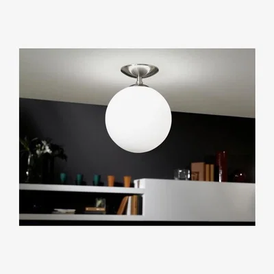 The Range Rondo Globe Flush Ceiling Light - White