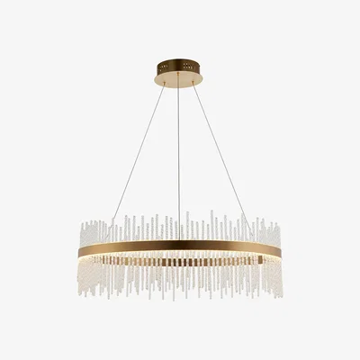 The Range Trapani Pendant Ceiling Light Brushed Gold Plated Finish  Clear Glass - Brushed Gold Plated Finish & Clear Glass
