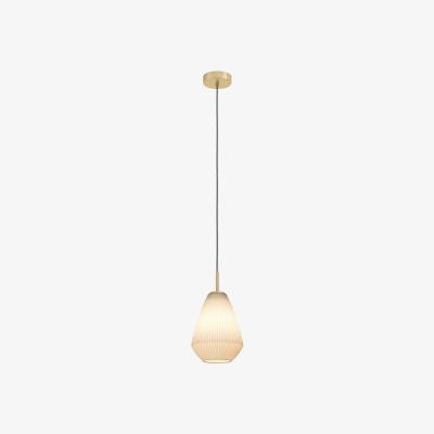 The Range EGLO Caprarola Two Toned Satin Glass Single Pendant Light - Brushed brass