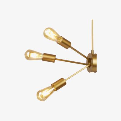 The Range Camden Matt Gold 6Lt Pendant  - Gold