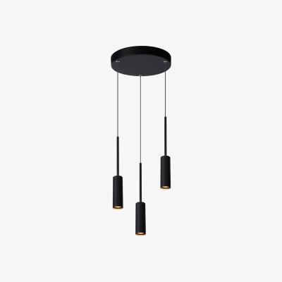 The Range Tubule Modern Cluster Pendant Light Black - Black