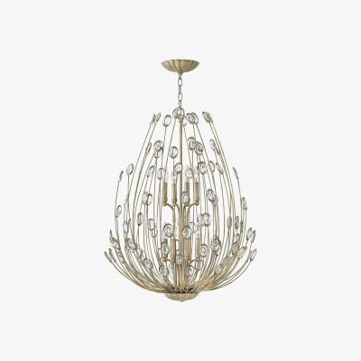 The Range Tulah 8 Light Chandelier Silver Finish, E14 - Silver