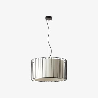 The Range Linda 1 Light Ceiling Pendant with Shade - White