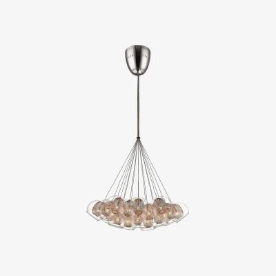 The Range Spring 19 Light Cluster Pendant Mesh Chrome, Copper, G4 Bulb - Chrome