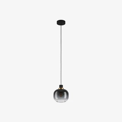 The Range EGLO Oilella Black Grey Smoked Pendant - Black