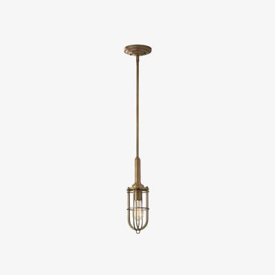 The Range Urban Renewal 1 Light Ceiling Pendant Dark Antique Brass, E27 - Dark Antique Brass