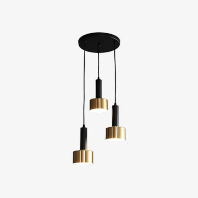 The Range Black 3 Heads Pendant Light - Gold