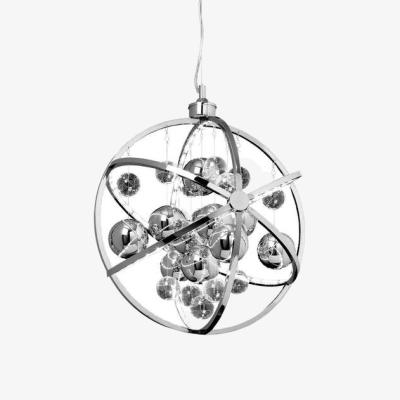 The Range Muni Spherical Ceiling Pendant Light Chrome Glass Balls - Chrome With Clear / 48cm