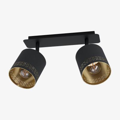 The Range EGLO Esteperra Decorative BlackGold 2-Light Spotlight - Black