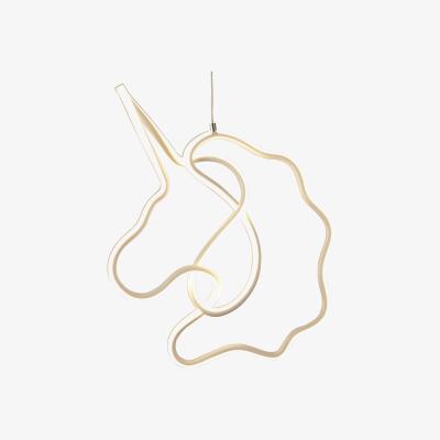 The Range LED Unicorn Pendant - White