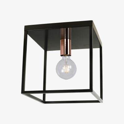 The Range Arthur Modern Flush Ceiling Light Black - Black