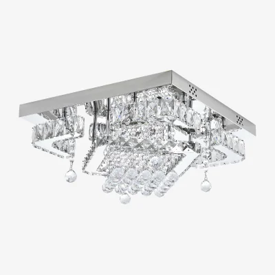 The Range Elegant Crystal LED Ceiling Light - Chrome