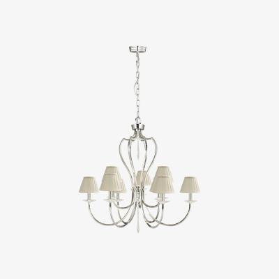 The Range Pimlico 9 Light Chandelier Polished Nickel Finish, E14 - Polished Nickel