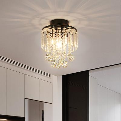 The Range Ceiling Light Fixture with Various Shaped Crystal - Black