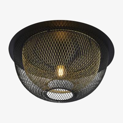 The Range Orleans Matt Black and Gold Flush - Black