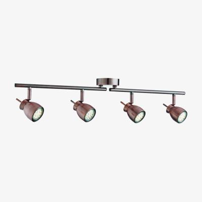 The Range Jupiter LED Adjustable 4 Light Spotlight Bar Copper, GU10 - Copper