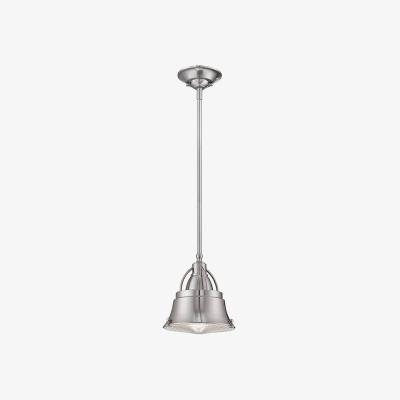 The Range Cody 1 Light Dome Ceiling Mini Pendant Brushed Nickel, E27 - Brushed Nickel