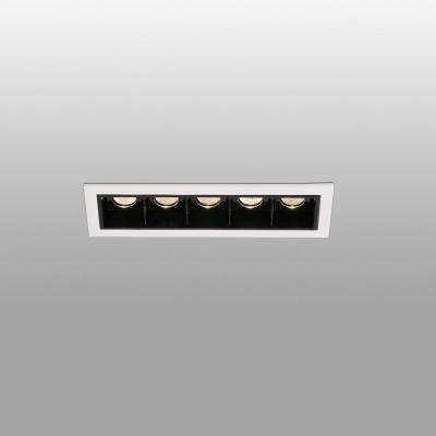 The Range Troop LED White Black recessed Downlight 5x 2W 3000K - White