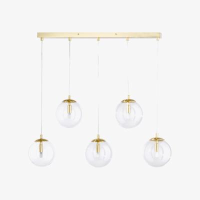 The Range Vee Bar Ceiling Pendant - Satin Brass