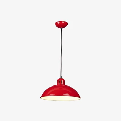 The Range Franklin 1 Light Dome Ceiling Pendant Red, E27 - Red