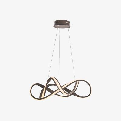 The Range Synergy LED Ceiling Pendant Textured Coffee  White Silicone - Textured Coffee / 63cm