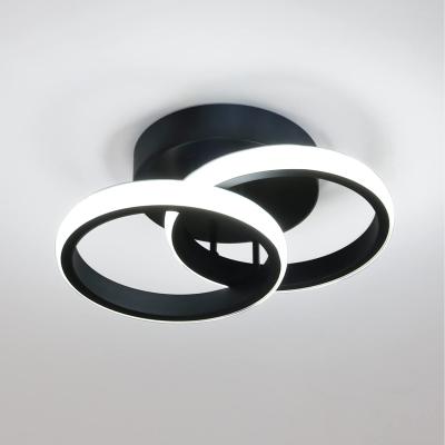 The Range Acrylic LED Semi Flush Mount Ceiling Light  - Black / 2000