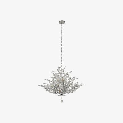 The Range Bouquet 11 Light Chrome Pendant, Crystal Glass - Chrome