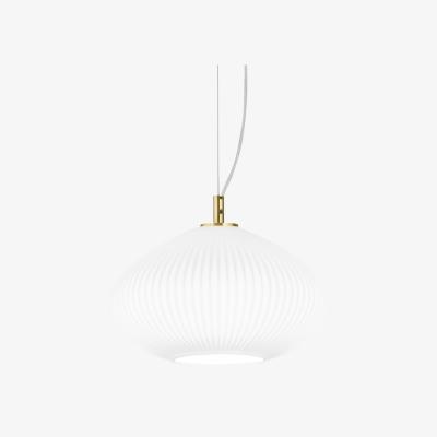 The Range Plisse Globe Dome Pendant Ceiling Light - Brass / 25cm