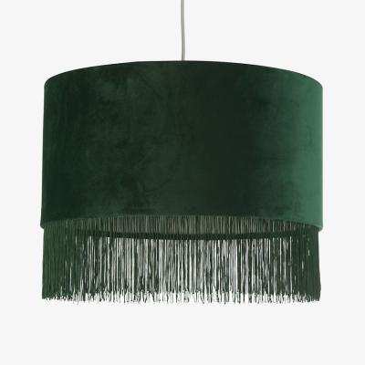 The Range Velvet Fringe Shade - Green
