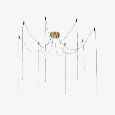 The Range LUCCIOLA 8 Light LED Cluster Pendant Ceiling Light Non-Dim - Brass