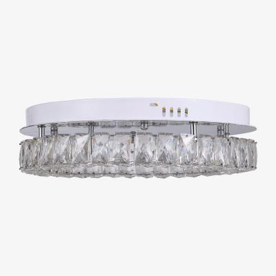 The Range 20W Circular Stainless Steel Crystal Ceiling Light - Cool White