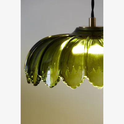 Rockett St George Gold & Green Pendant Desert Island Palm Light