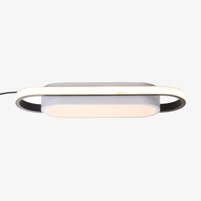 The Range Livingandhome Modern Rectangular LED Ceiling Light - White / 60cm